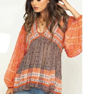 Free People Gorgeous V-neck tunic